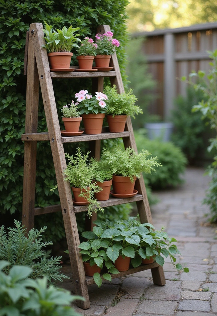 16 Space-Saving Vertical Garden Set Up Ideas That Will Blow Your Mind (#4 Is Genius!) - 4. A Repurposed Ladder