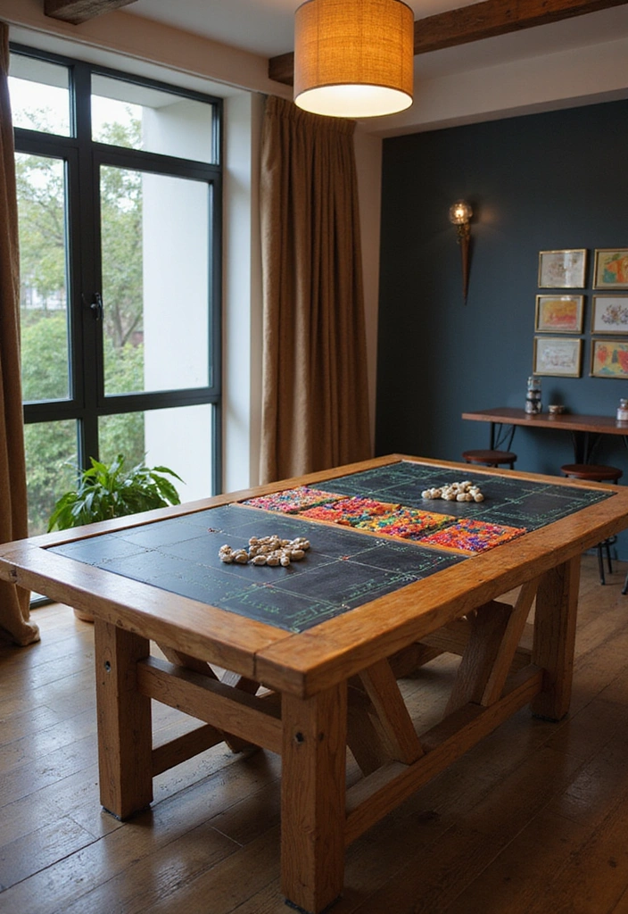 17 DIY Game Room Projects That Are Fun, Easy, and Affordable (You Can’t Miss #5!) - 1. Customized Game Tables