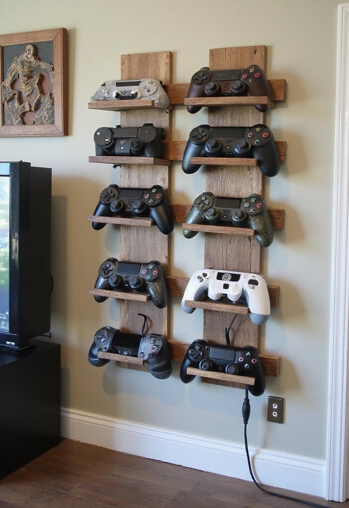 17 DIY Game Room Projects That Are Fun, Easy, and Affordable (You Can’t Miss #5!) - 15. DIY Wall Hooks for Accessories