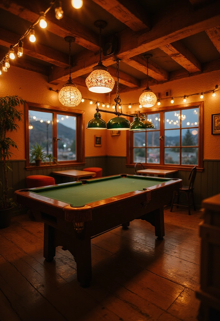17 DIY Game Room Projects That Are Fun, Easy, and Affordable (You Can’t Miss #5!) - 3. Game Room Lighting Fixtures