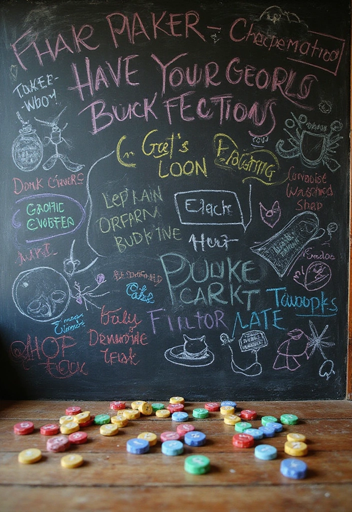 17 DIY Game Room Projects That Are Fun, Easy, and Affordable (You Can’t Miss #5!) - 9. DIY Chalkboard Wall
