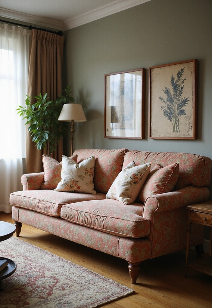 17 Luxury Sofa Styles That Will Elevate Your Home Decor Instantly (Check Out #8!) - 11. Vintage-Inspired Fabrics