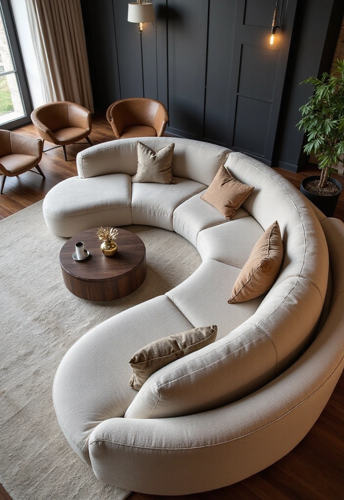 17 Luxury Sofa Styles That Will Elevate Your Home Decor Instantly (Check Out #8!) - 8. The Elegant Curved Sofa