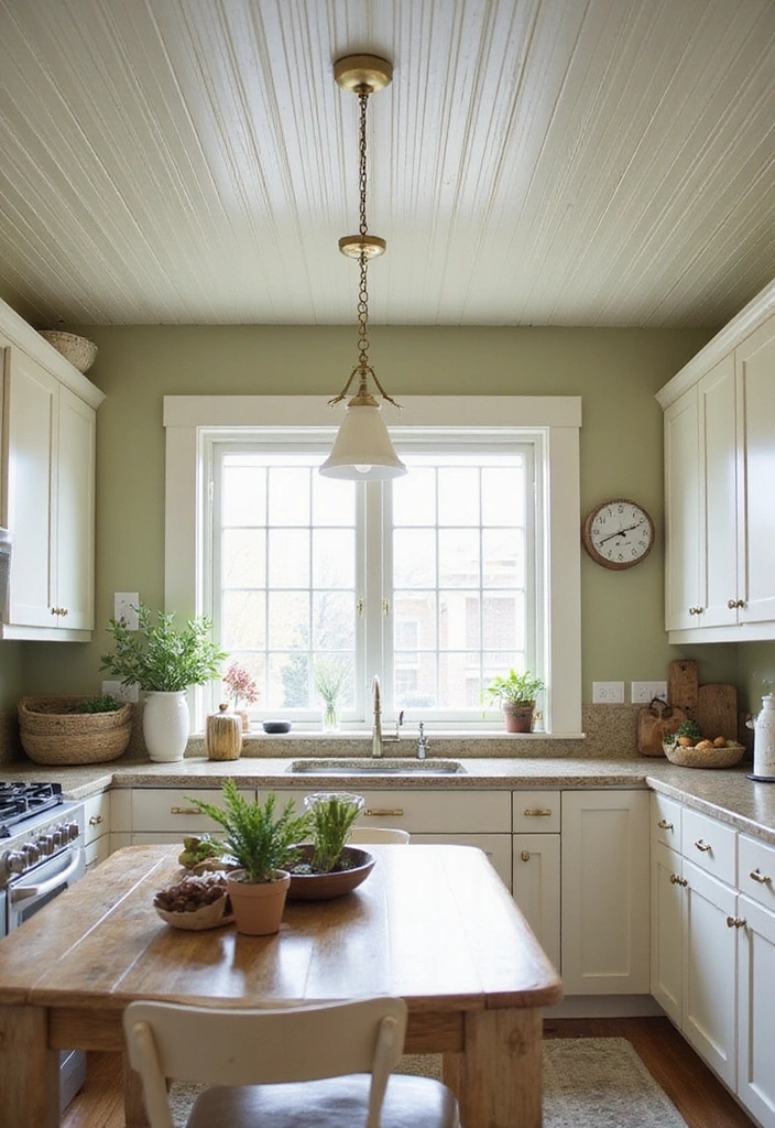 17 Textured Ceiling Ideas That Will Add Depth and Interest to Your Interiors (You’ll Love #11!) - 14. Painted Beadboard