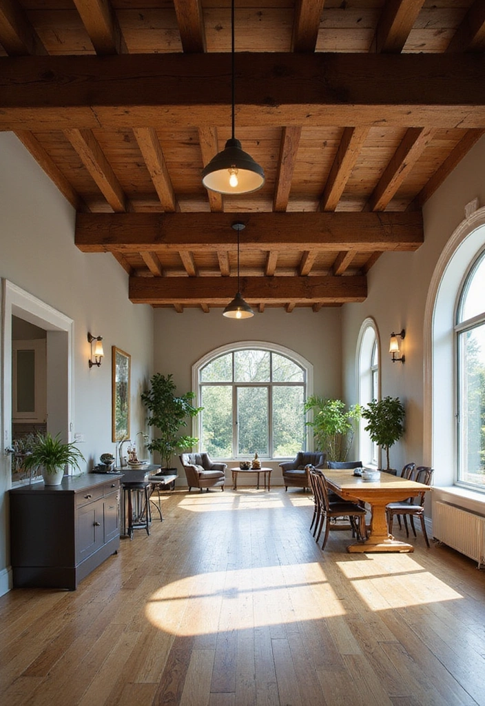 17 Textured Ceiling Ideas That Will Add Depth and Interest to Your Interiors (You’ll Love #11!) - 2. Bold Beams