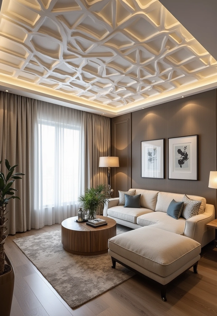 17 Textured Ceiling Ideas That Will Add Depth and Interest to Your Interiors (You’ll Love #11!) - 9. Gypsum Board Designs