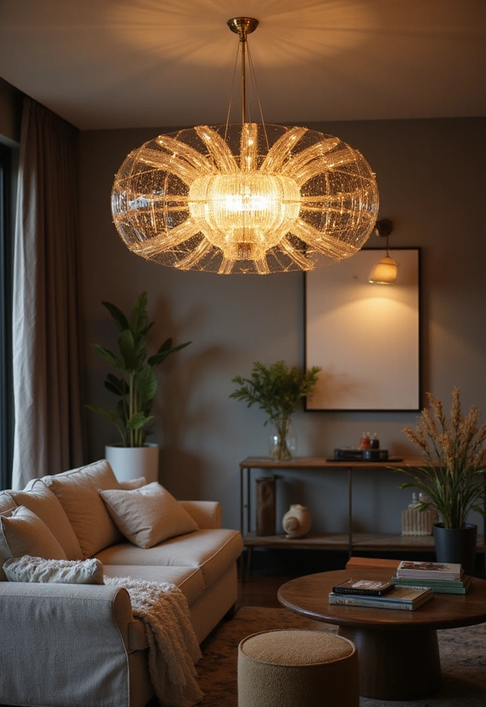 18 Living Room Decor Ideas That Will Make You Say 'Wow!' (You Won't Believe #7!) - 2. Statement Lighting Fixtures