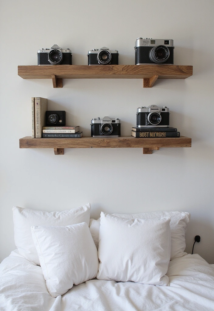 21 Minimalist Shelf Ideas That Prove Less is More in Your Bedroom! - 13. Curated Collections on Shelves