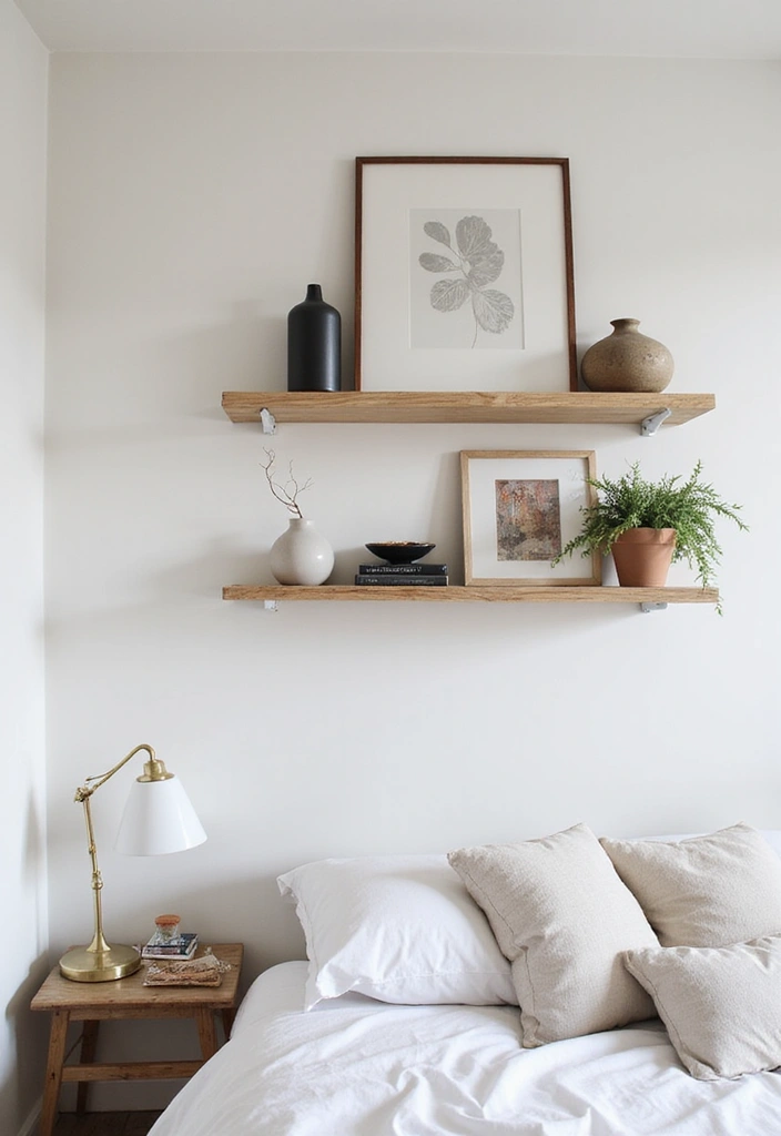 21 Minimalist Shelf Ideas That Prove Less is More in Your Bedroom! - 14. Minimalist Shelf Styling