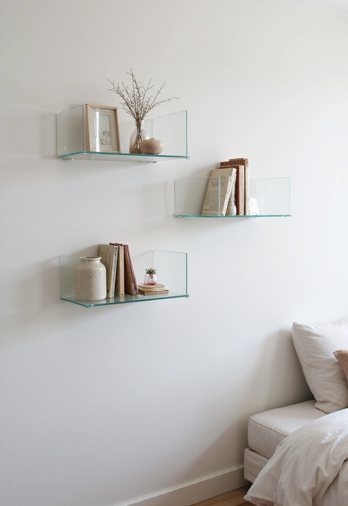 21 Minimalist Shelf Ideas That Prove Less is More in Your Bedroom! - 20. Acrylic Shelving