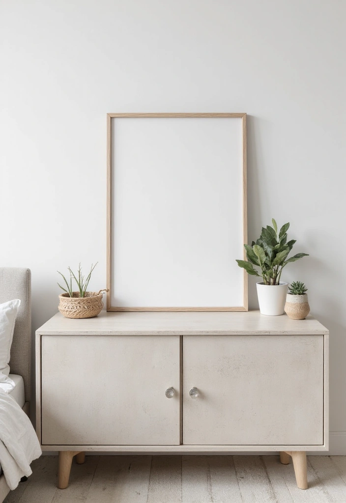21 Minimalist Shelf Ideas That Prove Less is More in Your Bedroom! - 8. Personal Touch with Minimalist Art