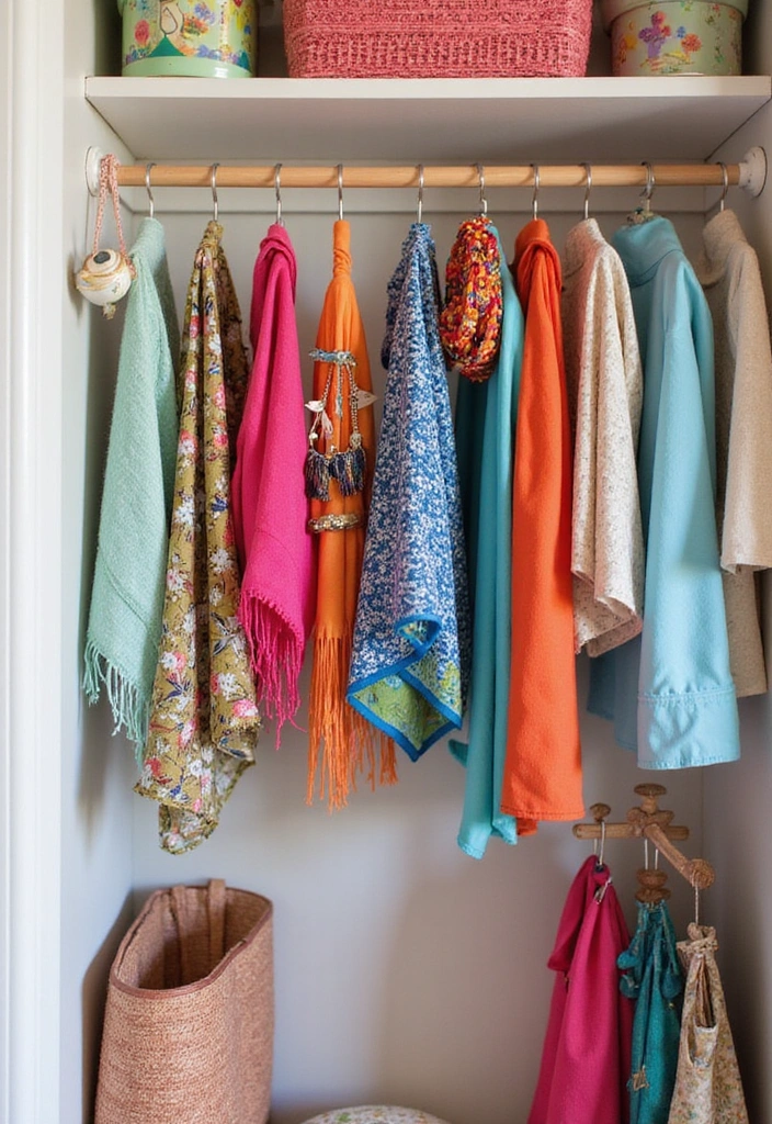 25 Kids Closet Organization Hacks That Will Make You Wonder How You Lived Without Them! - 10. Use a Tension Rod for Accessories