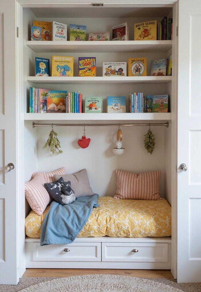 25 Kids Closet Organization Hacks That Will Make You Wonder How You Lived Without Them! - 13. Install a Mini Library