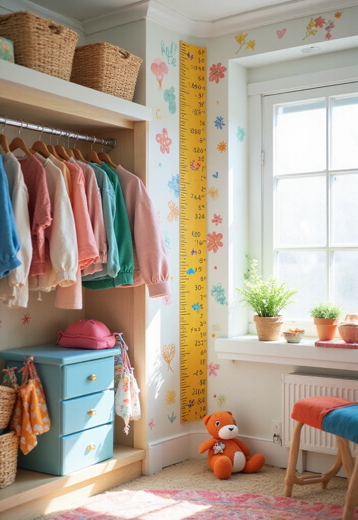 25 Kids Closet Organization Hacks That Will Make You Wonder How You Lived Without Them! - 22. Create a Growth Chart