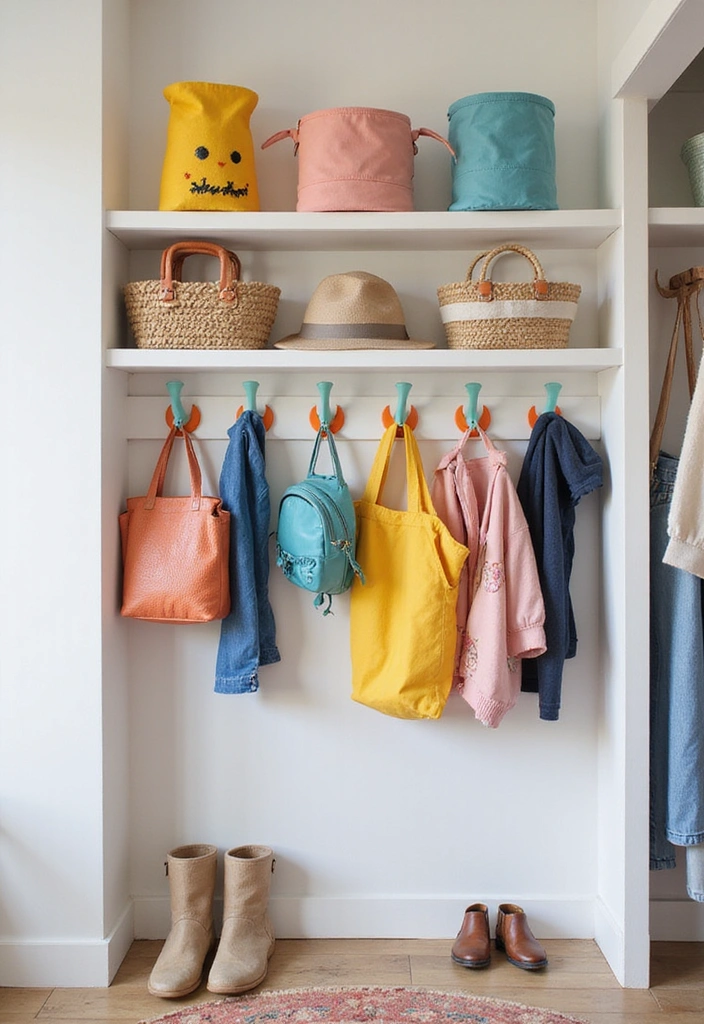 25 Kids Closet Organization Hacks That Will Make You Wonder How You Lived Without Them! - 3. Maximize Vertical Space with Hooks