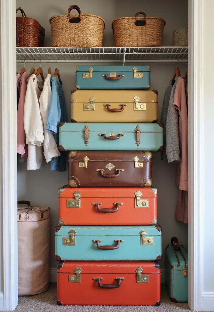 25 Kids Closet Organization Hacks That Will Make You Wonder How You Lived Without Them! - 9. Repurpose Old Suitcases