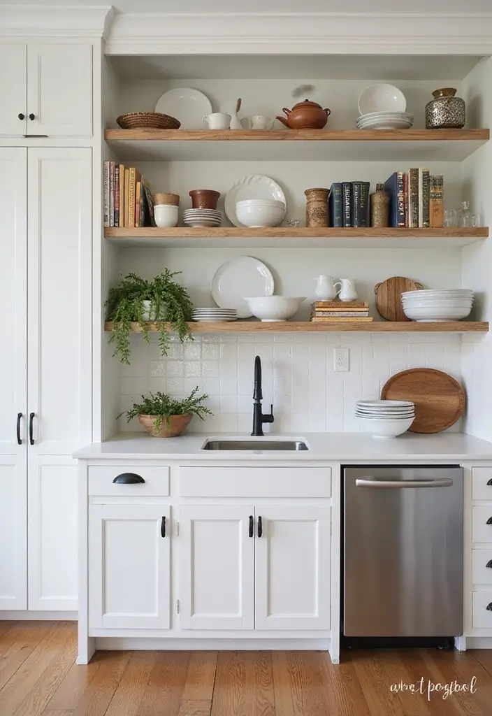 14 Kitchen Organization Tips That Will Change Your Cooking Experience Forever (Don't Miss #9!) - 11. Embrace Open Shelving