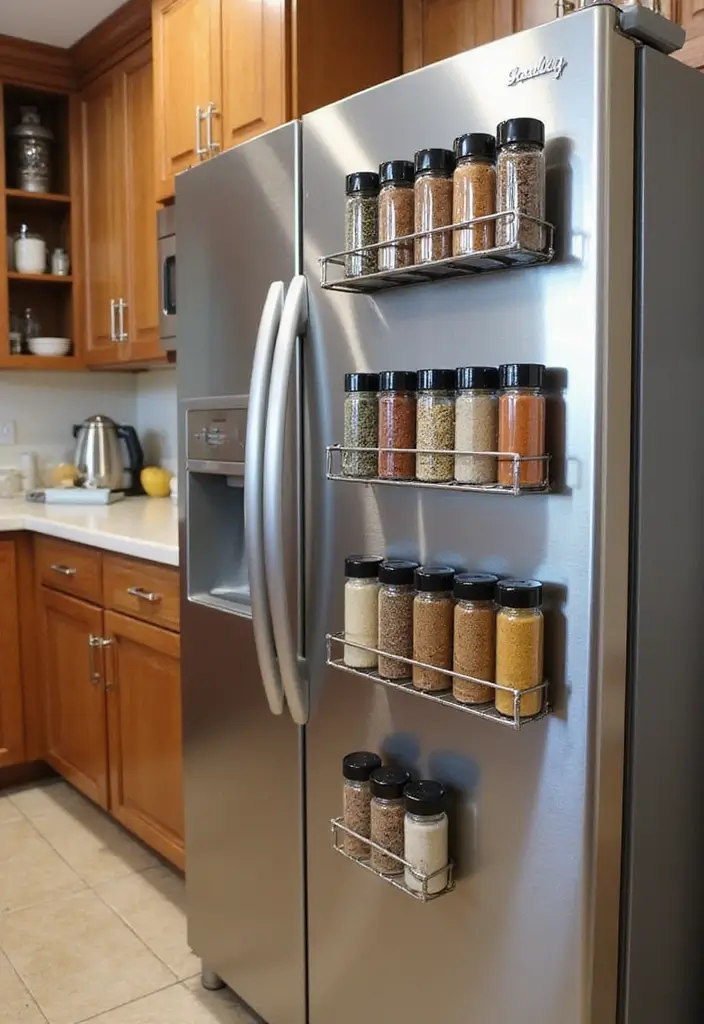 14 Kitchen Organization Tips That Will Change Your Cooking Experience Forever (Don't Miss #9!) - 4. Magnetic Spice Jars