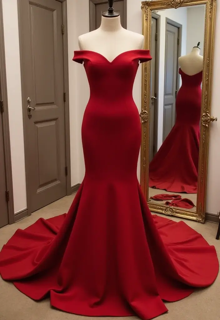 18 Bold Red Wedding Gowns That Will Turn Heads on Your Big Day! - 3. Contemporary Mermaid Style