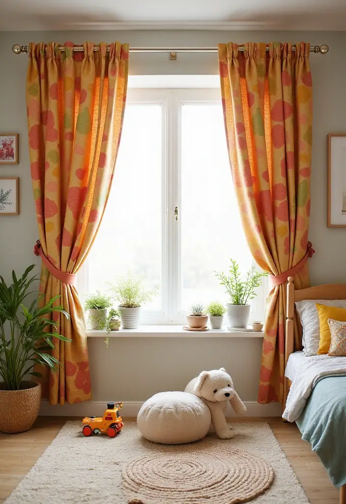 20 Fun Kids' Room Decor Ideas That'll Make Your Little One Jump for Joy! - 12. Colorful Curtains