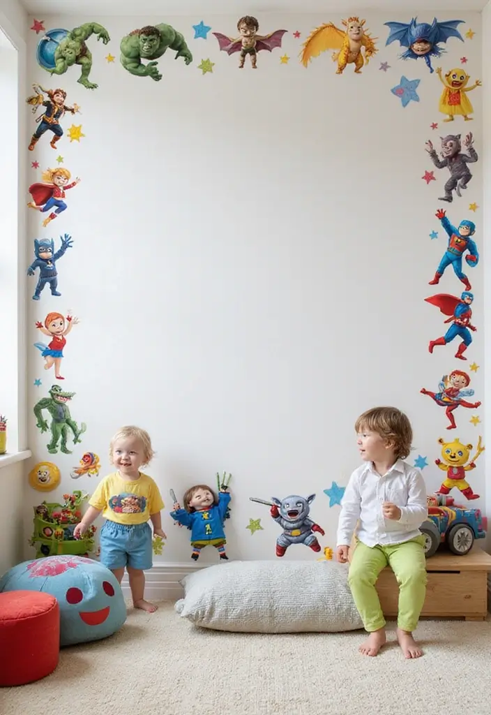 20 Fun Kids' Room Decor Ideas That'll Make Your Little One Jump for Joy! - 13. Fun Wall Stickers