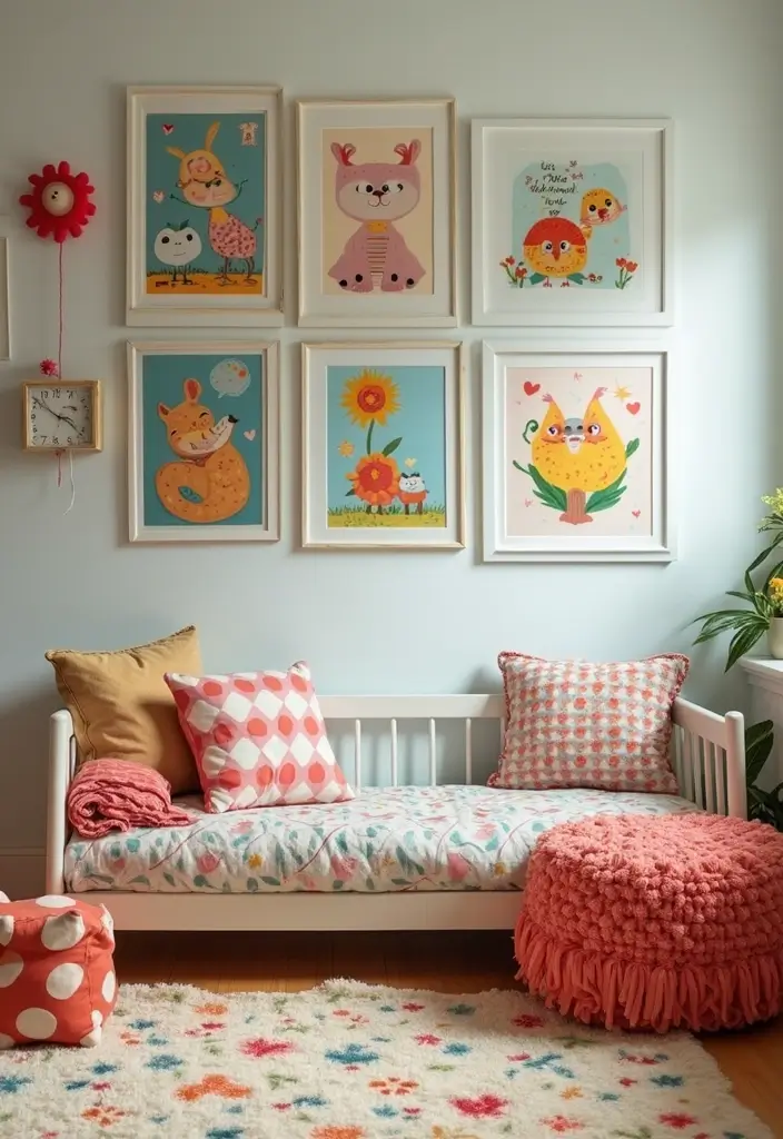 20 Fun Kids' Room Decor Ideas That'll Make Your Little One Jump for Joy! - 16. Unique Wall Art