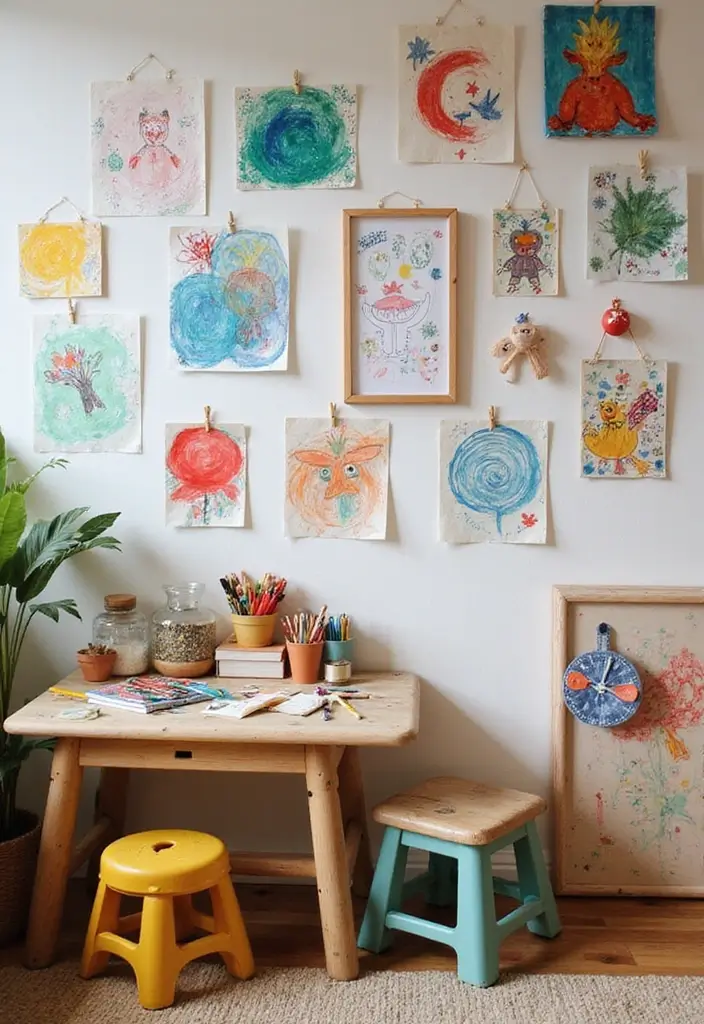20 Fun Kids' Room Decor Ideas That'll Make Your Little One Jump for Joy! - 5. Artsy Corners