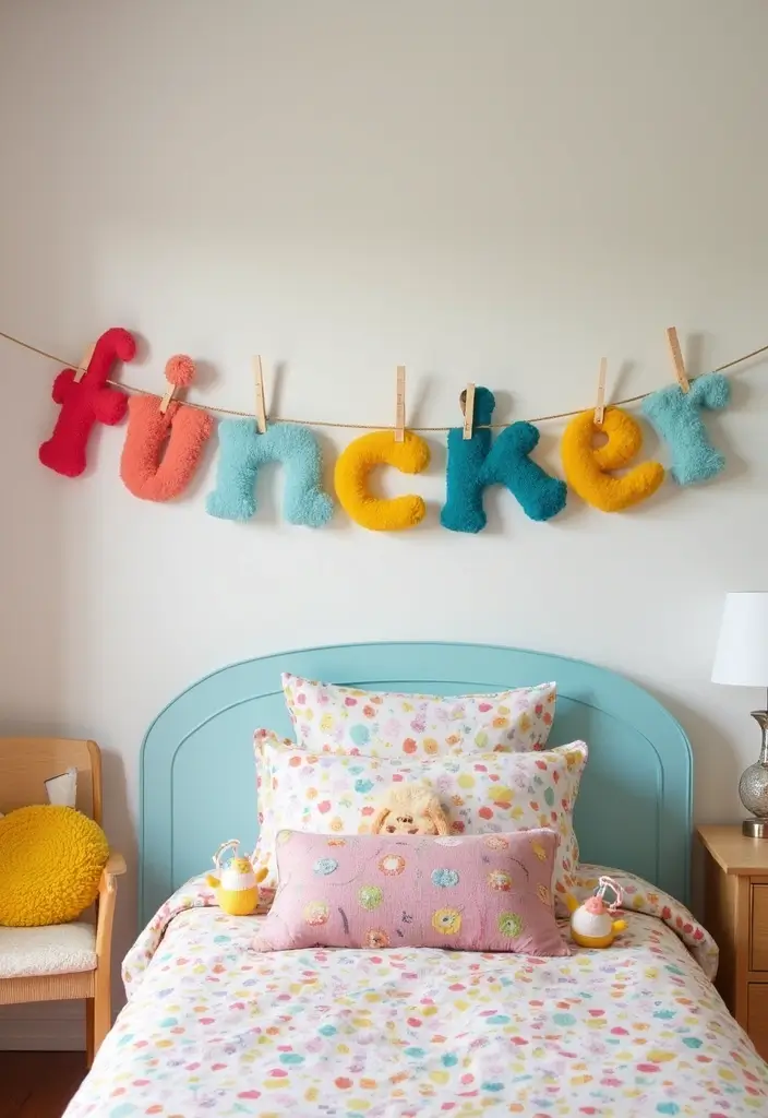 20 Fun Kids' Room Decor Ideas That'll Make Your Little One Jump for Joy! - 8. Personalized Name Banners