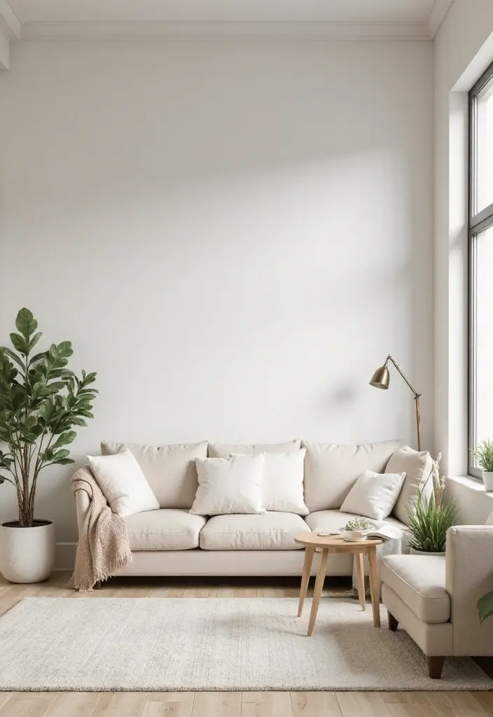 25 Cozy Living Room Ideas That'll Make You Want to Curl Up with a Book! (Don't Miss #9!) - 21. Embrace Minimalism for Relaxation