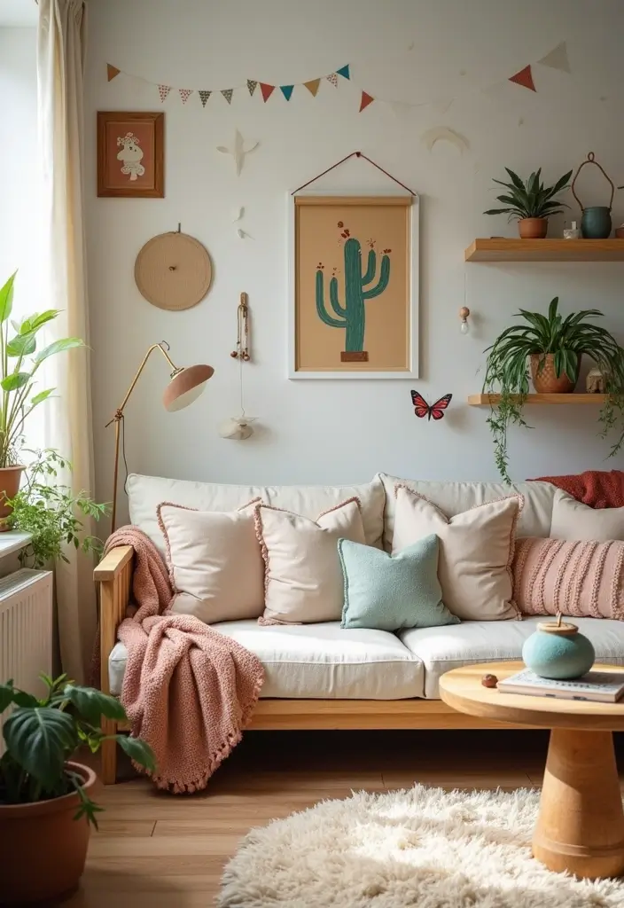 25 Cozy Living Room Ideas That'll Make You Want to Curl Up with a Book! (Don't Miss #9!) - 22. Add a Touch of Whimsy