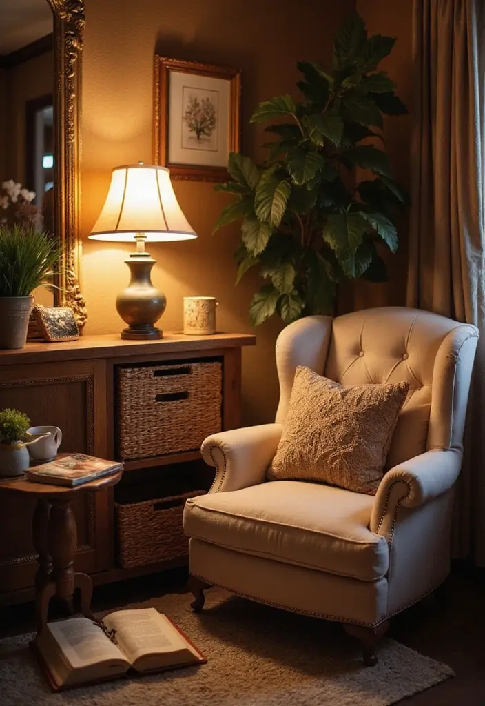 25 Cozy Living Room Ideas That'll Make You Want to Curl Up with a Book! (Don't Miss #9!) - 4. A Comfy Reading Nook